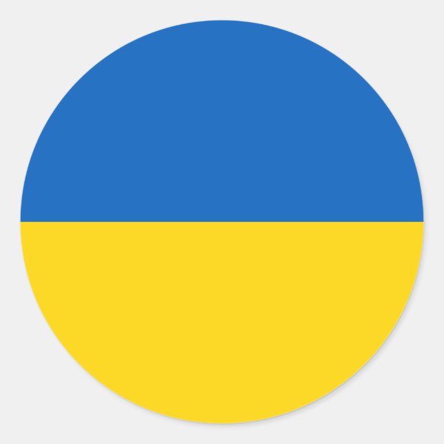 Ukraine – Ukrainian Flag Classic Round Sticker (Front)