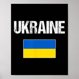 Ukraine Ukrainian Flag For Men Women Youth Kids  Poster