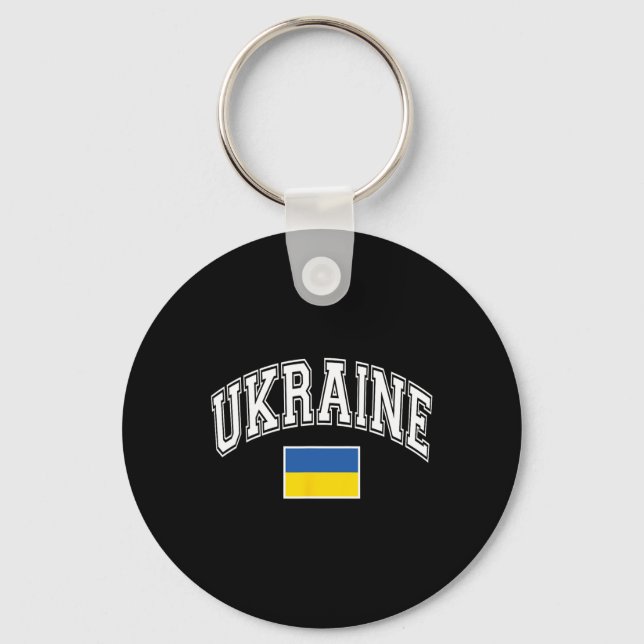 Ukraine Ukrainian Flag Graphic 2  Key Ring (Front)