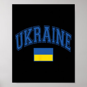Ukraine Ukrainian Flag Graphic Poster