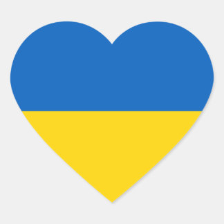 Ukraine – Ukrainian Flag Heart Sticker