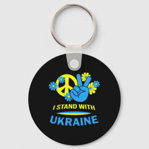 Ukraine Ukrainian Flag Peace In Ukraine I Stand Wi Key Ring