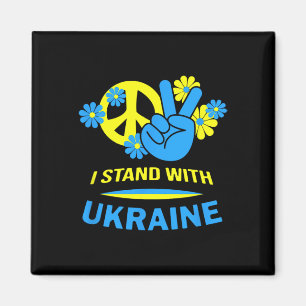 Ukraine Ukrainian Flag Peace In Ukraine I Stand Wi Magnet