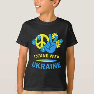 Ukraine Ukrainian Flag Peace In Ukraine I Stand Wi T-Shirt