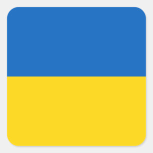 Ukraine (Ukrainian) Flag Square Sticker