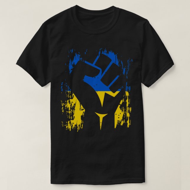Ukraine  Ukrainian Flag Stand With Ukraine DNA  T-Shirt (Design Front)