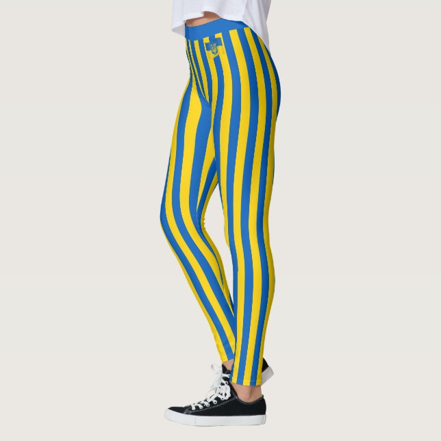 Ukraine & Ukrainian Flag Stripes fashion / sports Leggings (Left)