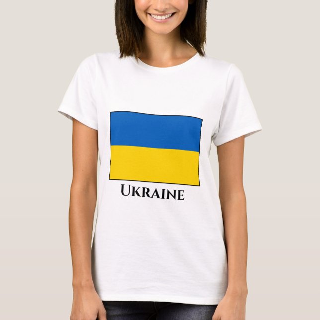 Ukraine (Ukrainian) Flag T-Shirt (Front)