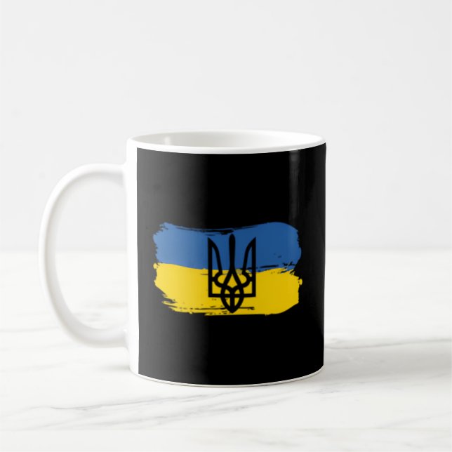 Ukraine Ukrainian Flag Ukrainians Coffee Mug (Left)
