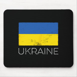 Ukraine Ukrainian Flag Vintage Ukraine Mini Flag Mouse Mat