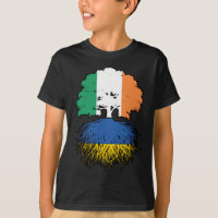 Ukraine Ukrainian Irish Ireland Tree Roots Flag