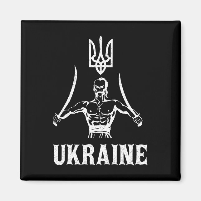 Ukraine Ukrainian Kiew Trysub Flag 8  Magnet (Front)