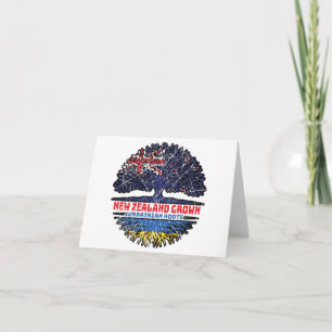 Ukraine Ukrainian New Zealander New Zealand Tree Card