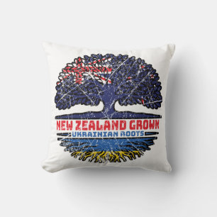 Ukraine Ukrainian New Zealander New Zealand Tree Cushion
