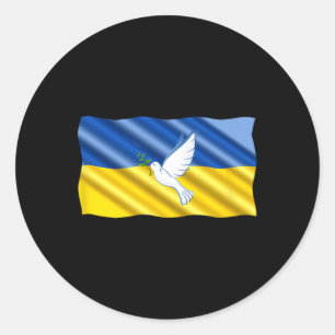 Ukraine Ukrainian Pray For Ukraine Classic Round Sticker