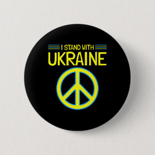 Ukraine Ukrainian Support Anti-war I Stand With Uk 6 Cm Round Badge