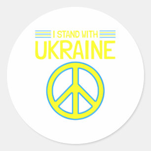 Ukraine Ukrainian Support Anti-war I Stand With Uk Classic Round Sticker