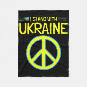 Ukraine Ukrainian Support Anti-war I Stand With Uk Fleece Blanket
