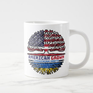 Ukraine Ukrainian US American USA United States Large Coffee Mug