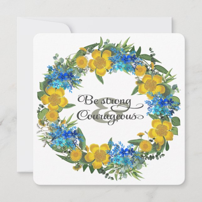 Ukraine Ukrainian Wreath Flowers Faith Hope (Front)