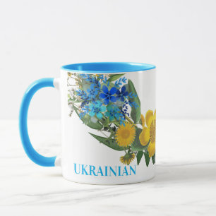 Ukraine Ukrainian Wreath Flowers Faith Hope Mug