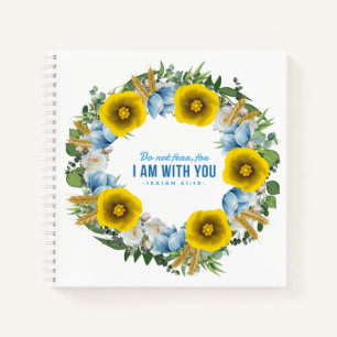 Ukraine Ukrainian Wreath Flowers Faith Hope Notebook