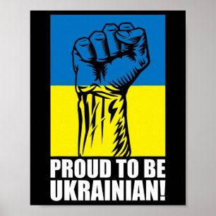 Ukraine Ukrainians Ukrainian Kiev Trysub Flag 14  Poster
