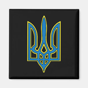 Ukraine Ukrainians Ukrainian Kiev Trysub Flag 1 Magnet