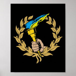 Ukraine Ukrainians Ukrainian Kiev Trysub Flag 9 Poster