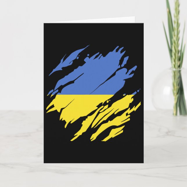 Ukraine Ukranian Flag Pride Roots Heritage  Card (Front)