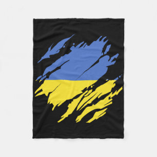 Ukraine Ukranian Flag Pride Roots Heritage Fleece Blanket