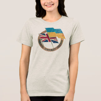 Ukraine-United Kingdom Friendship Emblem Tri-Blend Shirt