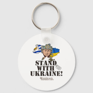 Ukraine Uruguay Flags Zelenskyy Stand With Ukraine Key Ring