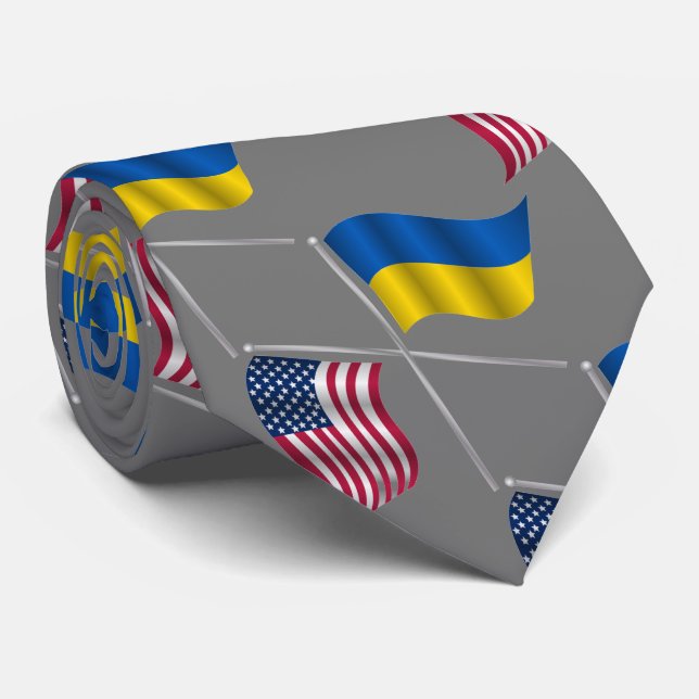UKRAINE USA   NECK TIE (Rolled)