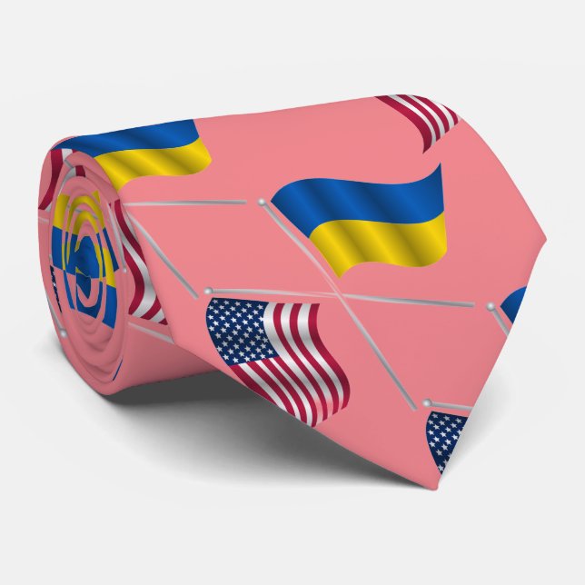 UKRAINE USA   NECK TIE (Rolled)