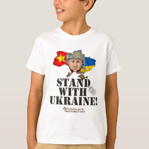 Ukraine Vietnam Flags Selenskyj Stand With Ukraine T-Shirt