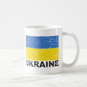 Ukraine Vintage Flag Coffee Mug