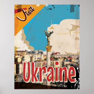 Ukraine Vintage Travel Poster