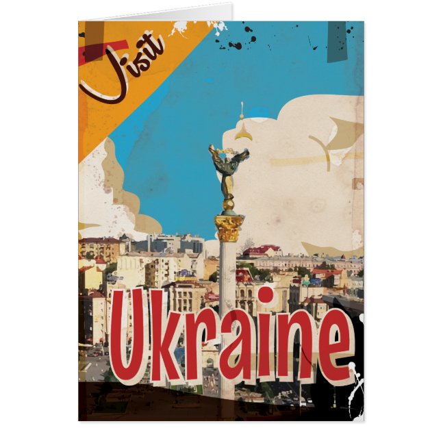 Ukraine Vintage Travel Poster (Front)