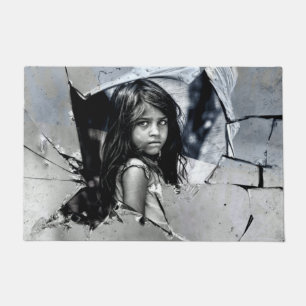 Ukraine War on Children Floor Mat