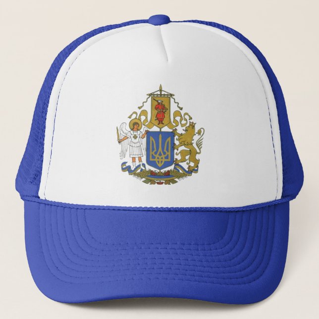 Ukraine Warrior Trident Crest Ball Cap (Front)