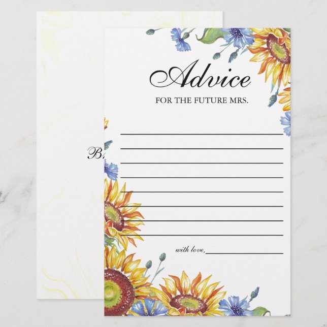 Ukraine Watercolor Advice Card (Front/Back)