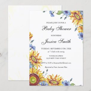Ukraine Watercolor Baby Shower Invitation