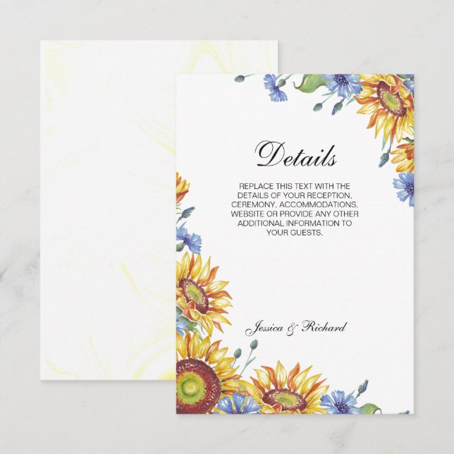 Ukraine Watercolor Details Enclosure Card (Front/Back)