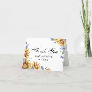 Ukraine Watercolor Folding Thank You Card