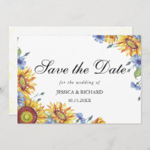 Ukraine Watercolor Save the Date Invitation