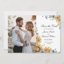 Ukraine watercolor Save the Date PHOTO Invitation