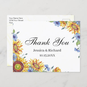 Ukraine Watercolor Thank You Postcard