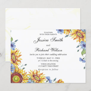 Ukraine Watercolor Wedding Invitation