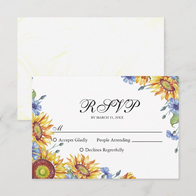 Ukraine WatercolorvRSVP Card (Front/Back)